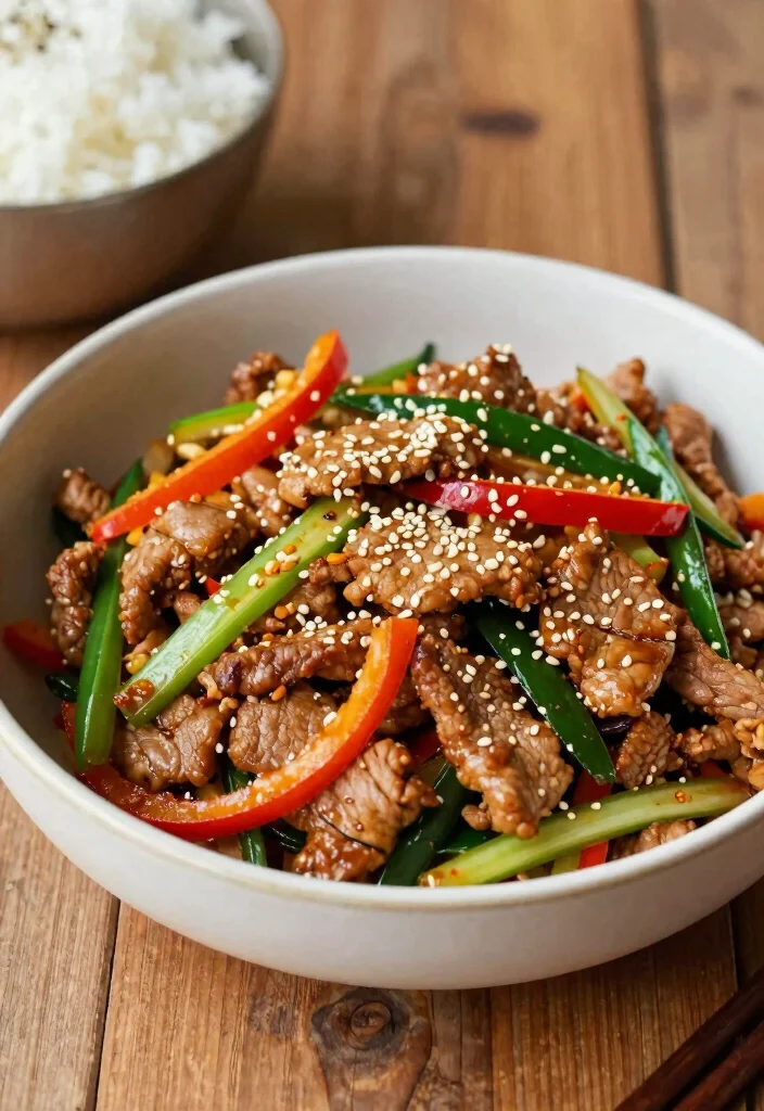 16 Easy Pork Stir Fry Recipes For Any Night - 16. Sesame Pork Stir Fry 1