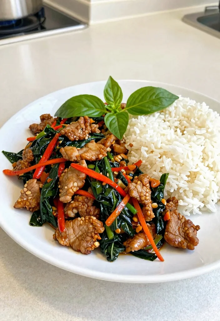 16 Easy Pork Stir Fry Recipes For Any Night - 8. Thai Basil Pork Stir Fry 1