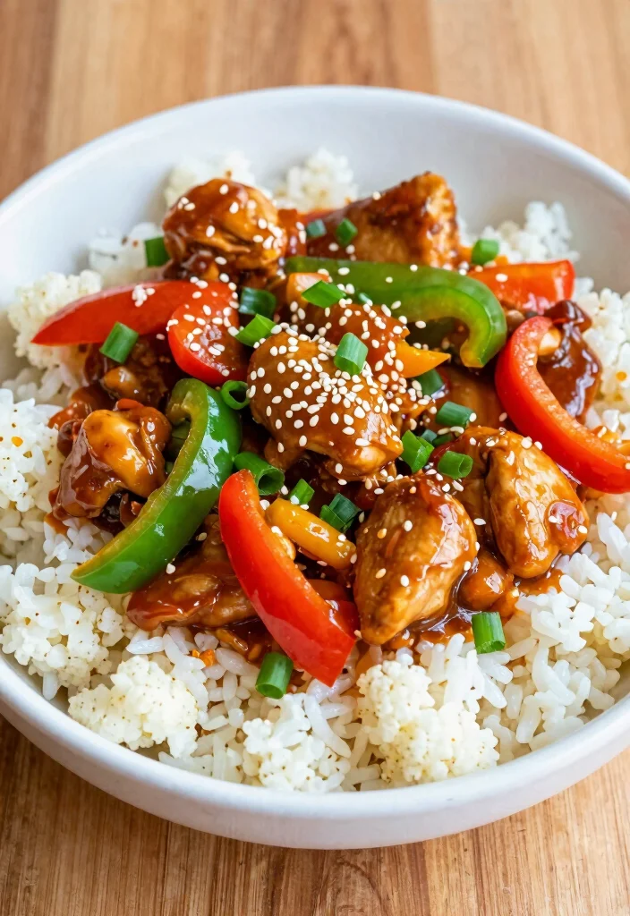 16 Easy Teriyaki Chicken Stir Fry Recipes At Home - 5. Teriyaki Chicken Stir Fry with Cauliflower Rice 1