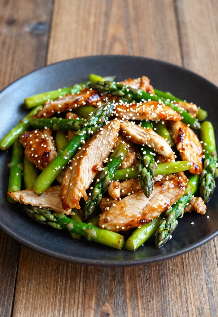 16 Easy Teriyaki Chicken Stir Fry Recipes At Home - 8. Teriyaki Chicken Stir Fry with Asparagus 1