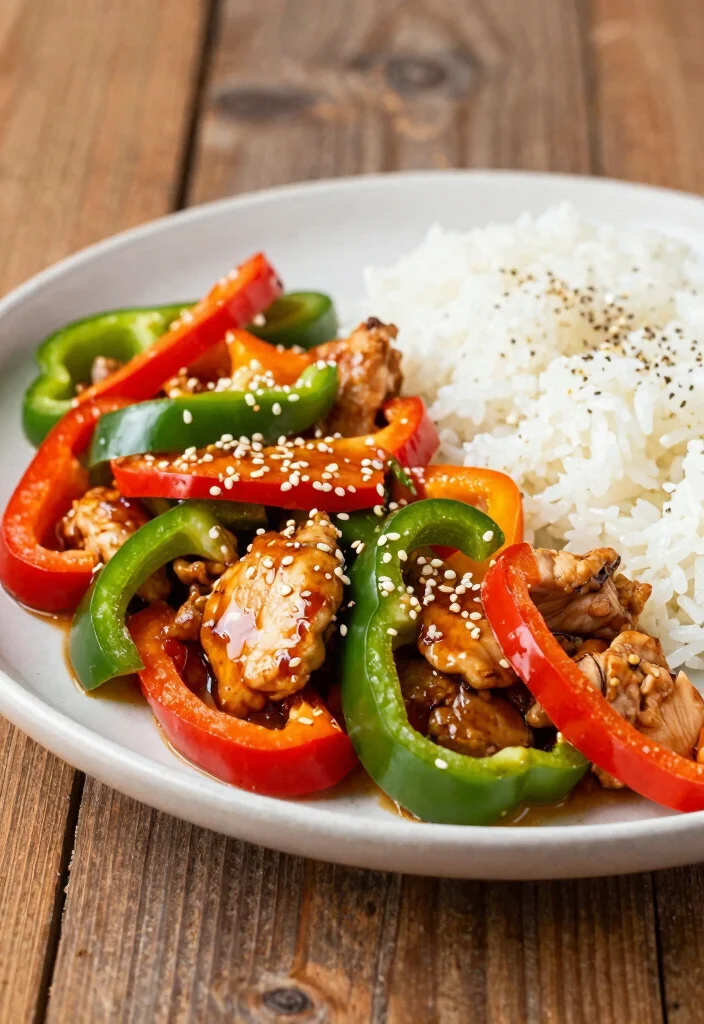16 Easy Teriyaki Chicken Stir Fry Recipes At Home - 9. Teriyaki Chicken and Bell Pepper Stir Fry 1