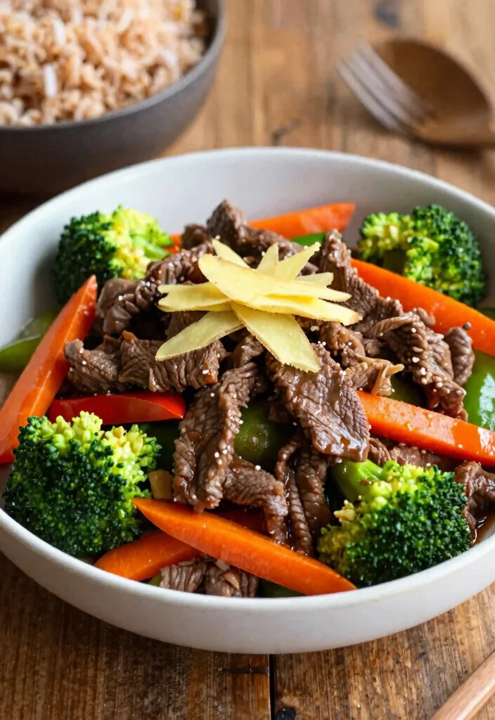 16 Flank Steak Stir Fry Recipes That Stay Juicy - 10. Beef and Vegetable Stir Fry with Ginger 1