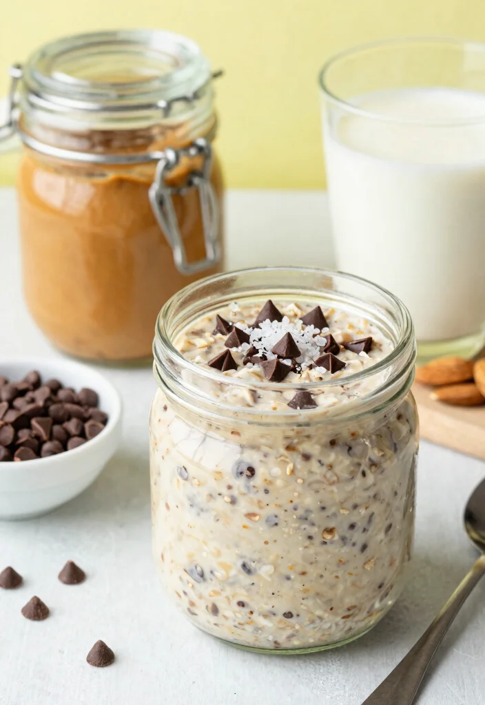 16 Healthy Overnight Oats Meal Prep Recipes: A Vegan Delight - 10. Nutty Chocolate Chip Overnight Oats 1