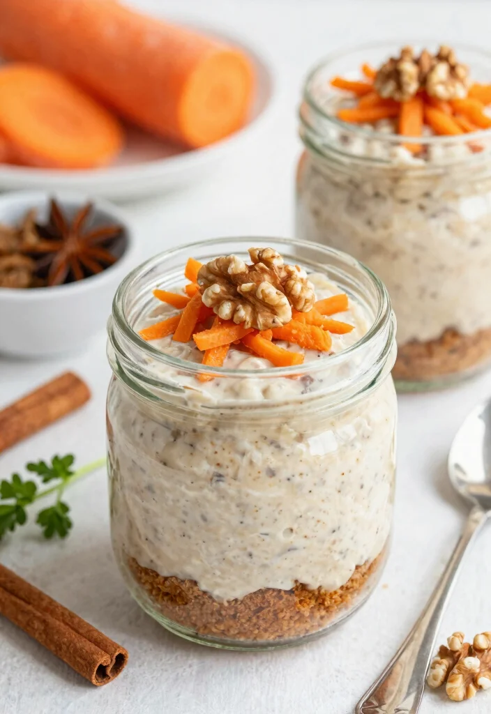 16 Healthy Overnight Oats Meal Prep Recipes: A Vegan Delight - 12. Carrot Cake Overnight Oats 1
