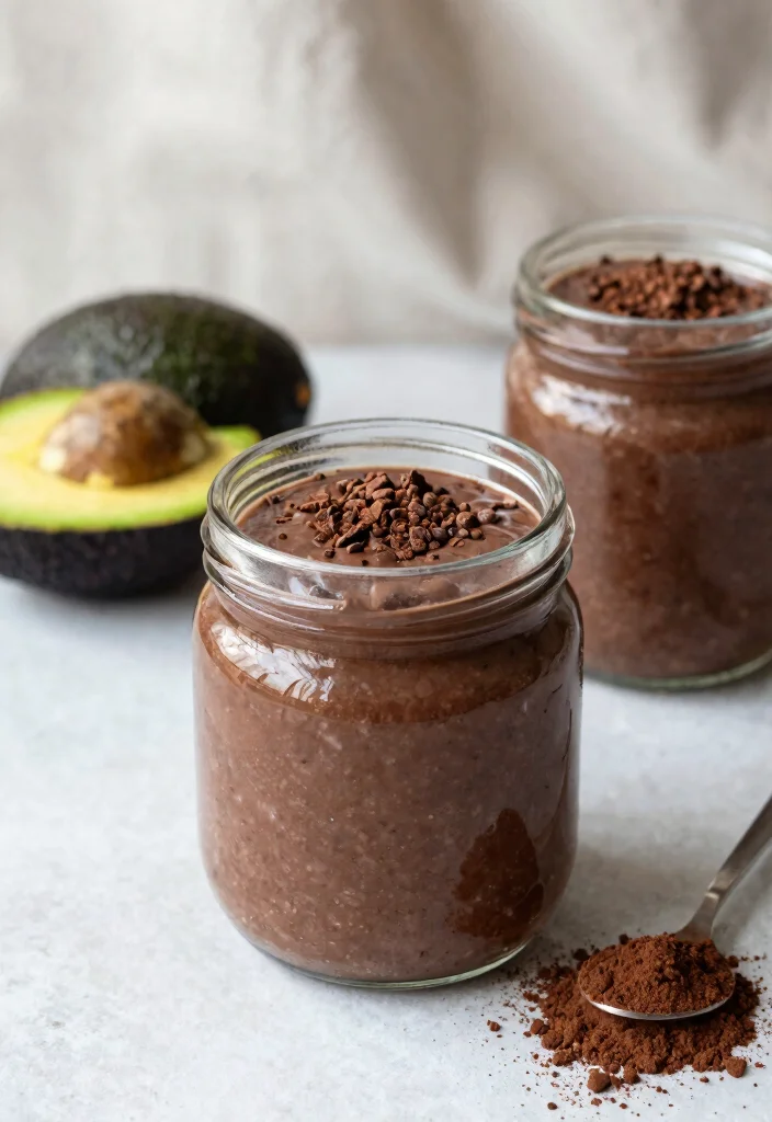 16 Healthy Overnight Oats Meal Prep Recipes: A Vegan Delight - 16. Chocolate Avocado Overnight Oats 1