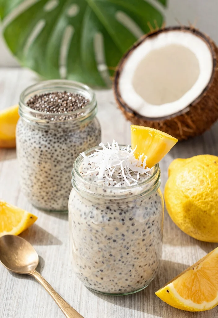 16 Healthy Overnight Oats Meal Prep Recipes: A Vegan Delight - 7. Chia Seed & Coconut Overnight Oats 1
