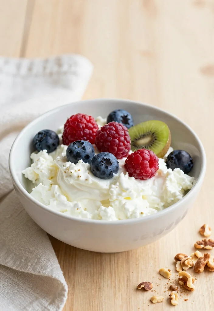 16 High Protein Low Carb Snack Meal Prep Recipes - 12. Cottage Cheese with Berries 1