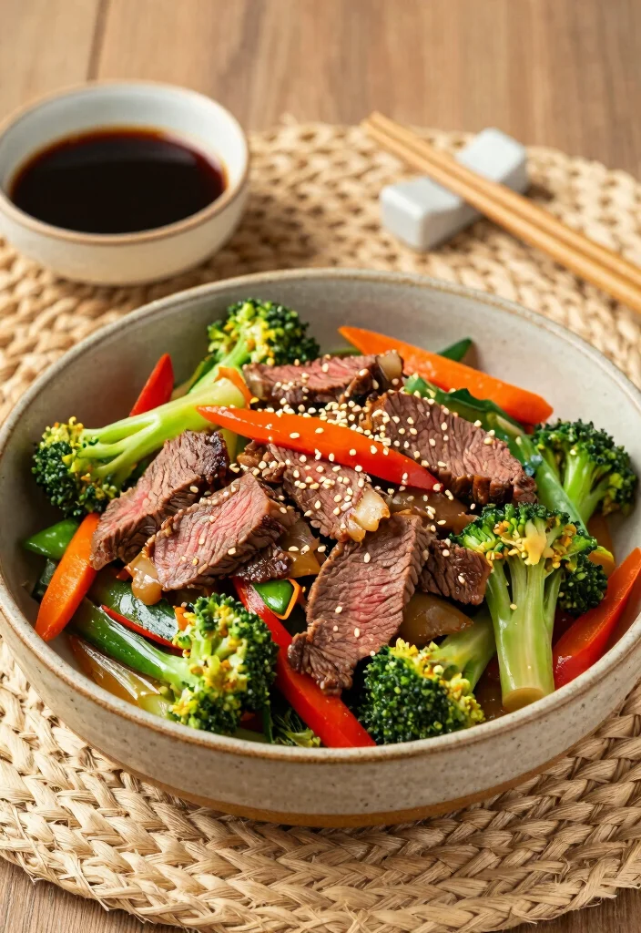 16 Leftover Steak Stir Fry Recipes Made Fresh - 10. Beef and Veggie Stir Fry with Sesame 1