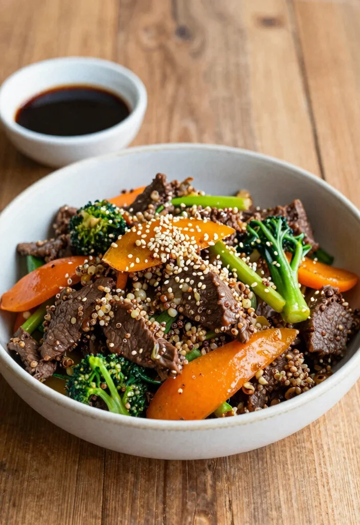 16 Leftover Steak Stir Fry Recipes Made Fresh - 14. Beef Stir Fry with Quinoa and Veggies 1