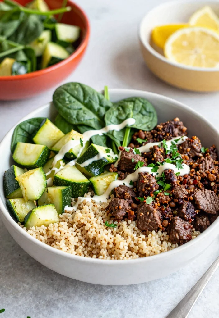 16 Mediterranean Ground Beef Stir Fry Recipes for Meal Prep - 5. Mediterranean Beef Stir Fry Bowls 1