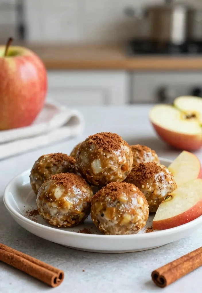 16 Postpartum Freezer Meal Prep Recipes - 13. Apple and Cinnamon Energy Balls 1