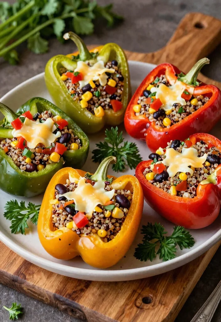 16 Postpartum Freezer Meal Prep Recipes - 2. Quinoa and Veggie Stuffed Peppers 1