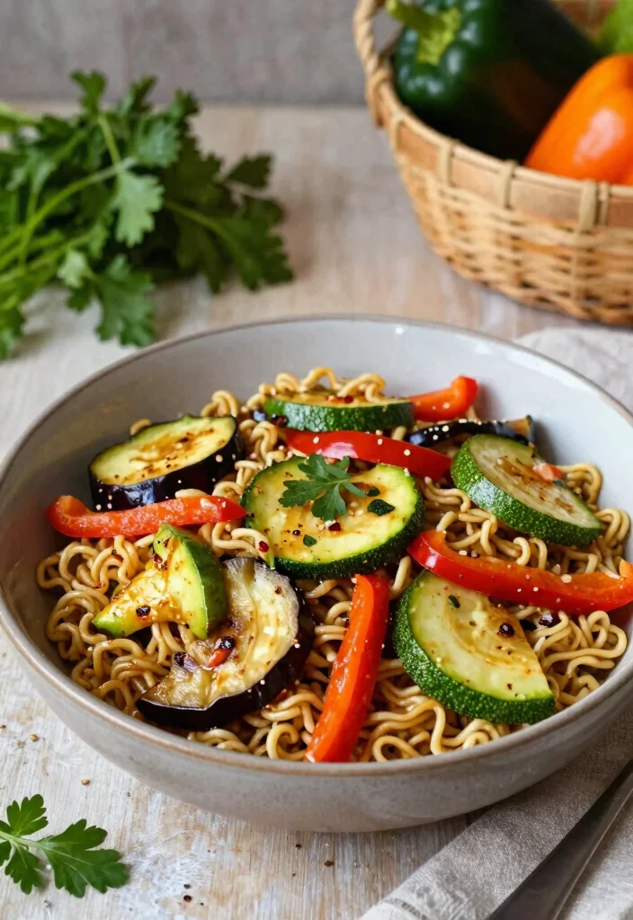16 Ramen Noodle Stir Fry Recipes Made Easy - 12. Ratatouille Ramen Stir Fry 1