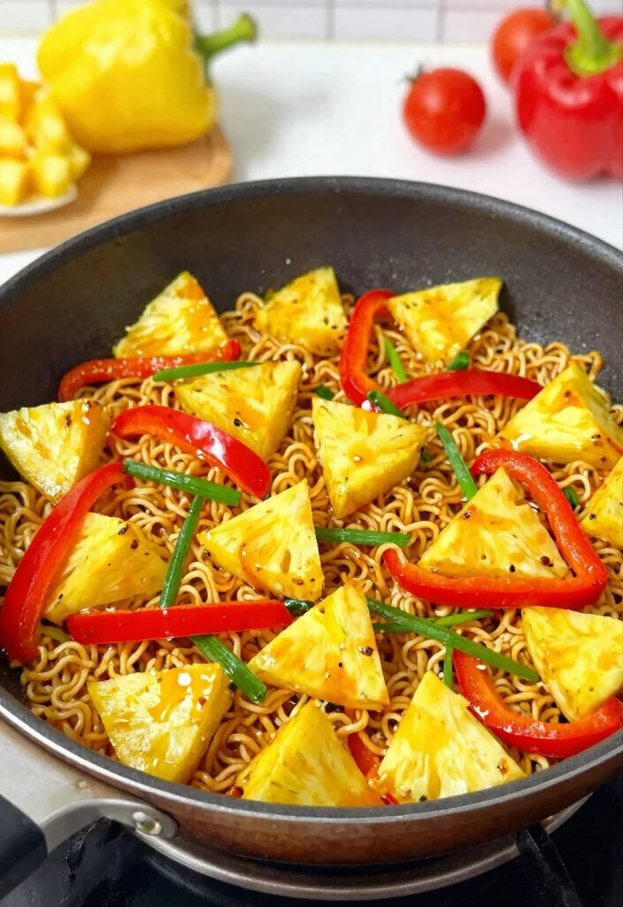 16 Ramen Noodle Stir Fry Recipes Made Easy - 4. Sweet and Sour Ramen Stir Fry 1