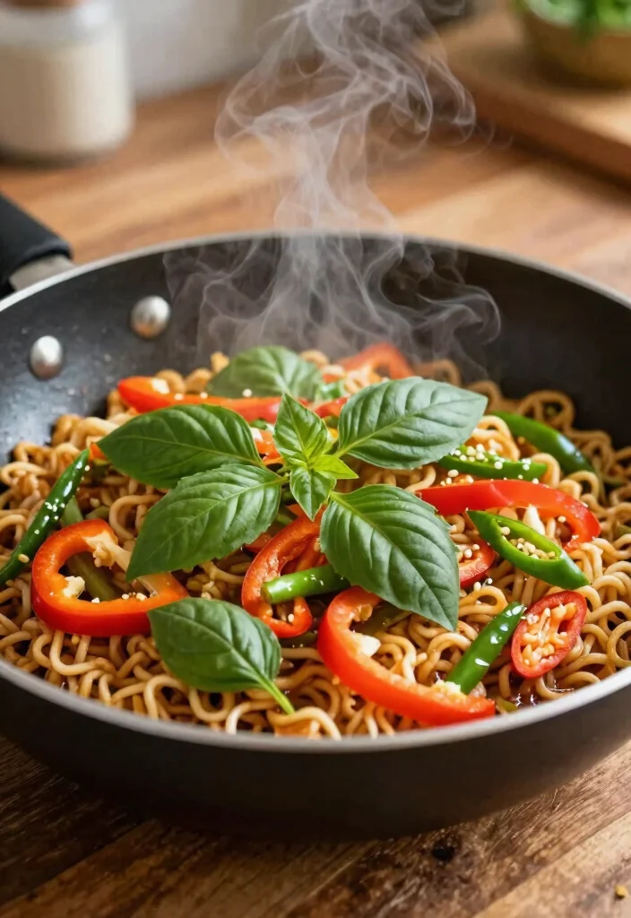 16 Ramen Noodle Stir Fry Recipes Made Easy - 5. Thai Basil Ramen Stir Fry 1