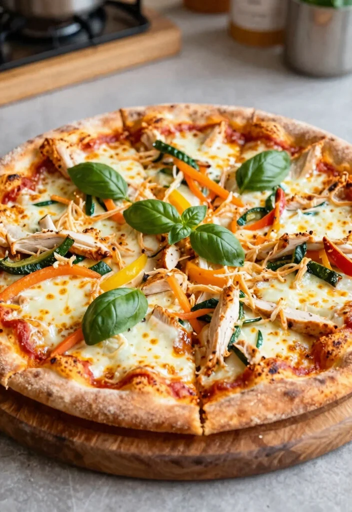 16 Shredded Chicken Meal Prep Recipes for Fitness Enthusiasts - 11. Shredded Chicken Pizza 1