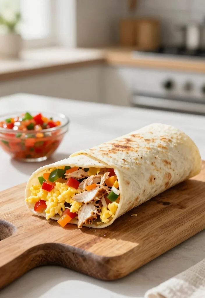 16 Shredded Chicken Meal Prep Recipes for Fitness Enthusiasts - 7. Shredded Chicken Breakfast Burritos 1