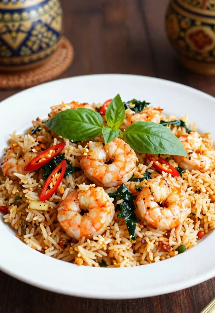 16 Shrimp Stir Fry Rice Recipes That Cook Fast - 12. Thai Basil Shrimp Stir Fry Rice 1