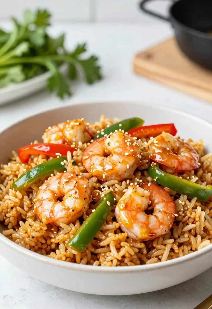 16 Shrimp Stir Fry Rice Recipes That Cook Fast - 8. Honey Mustard Shrimp Stir Fry Rice 1