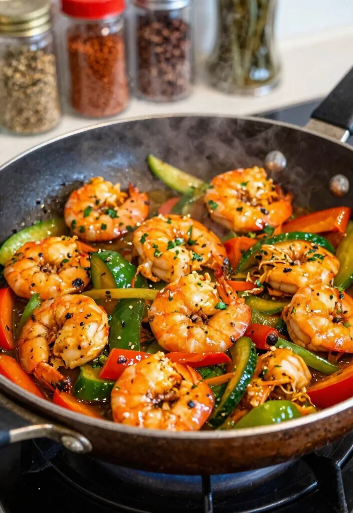 16 Shrimp Veggie Stir Fry Recipes That Are Light - 15. Cajun Shrimp and Veggie Stir Fry 1
