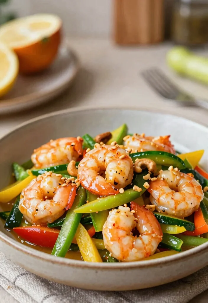 16 Shrimp Veggie Stir Fry Recipes That Are Light - 16. Shrimp Veggie Stir Fry with Cashews 1