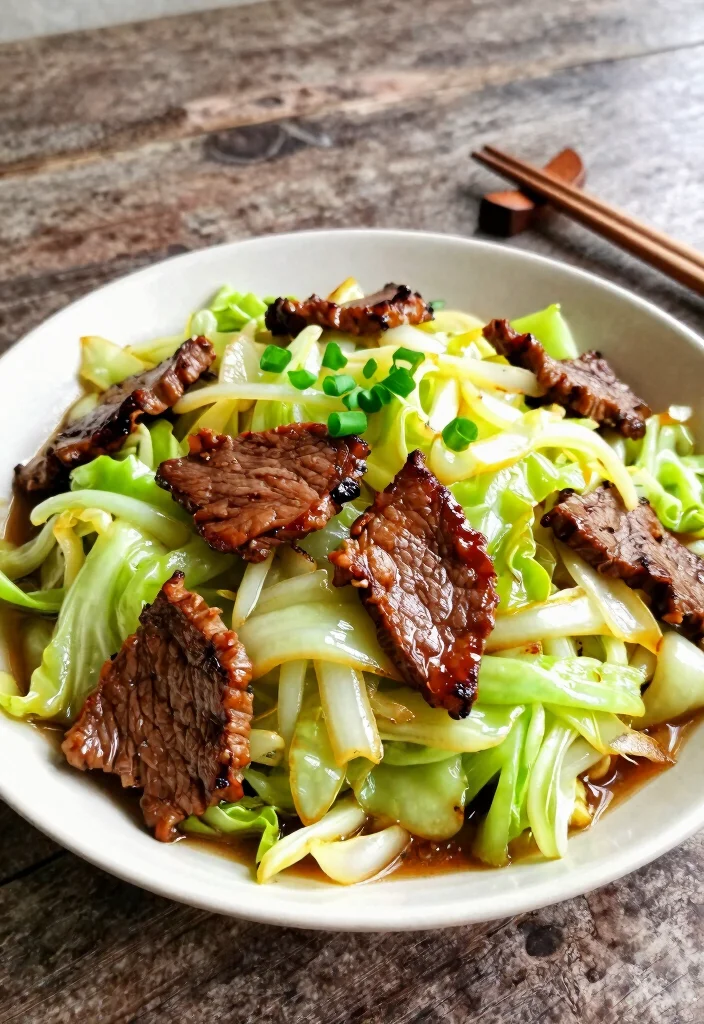 16 Stir Fry Cabbage Recipes That Are Simple - 10. Cabbage and Beef Stir Fry 1