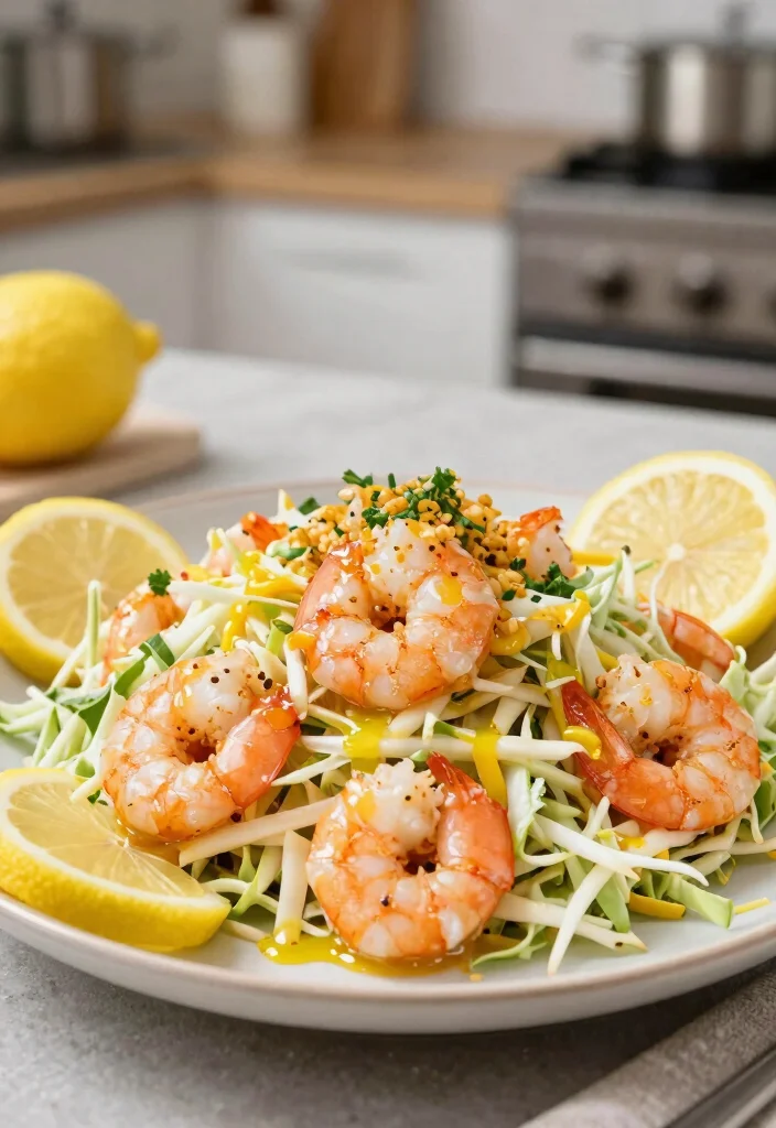 16 Stir Fry Recipes Using Coleslaw Mix For Fast Dinners - 14. Garlic Lemon Shrimp Coleslaw Stir Fry 1