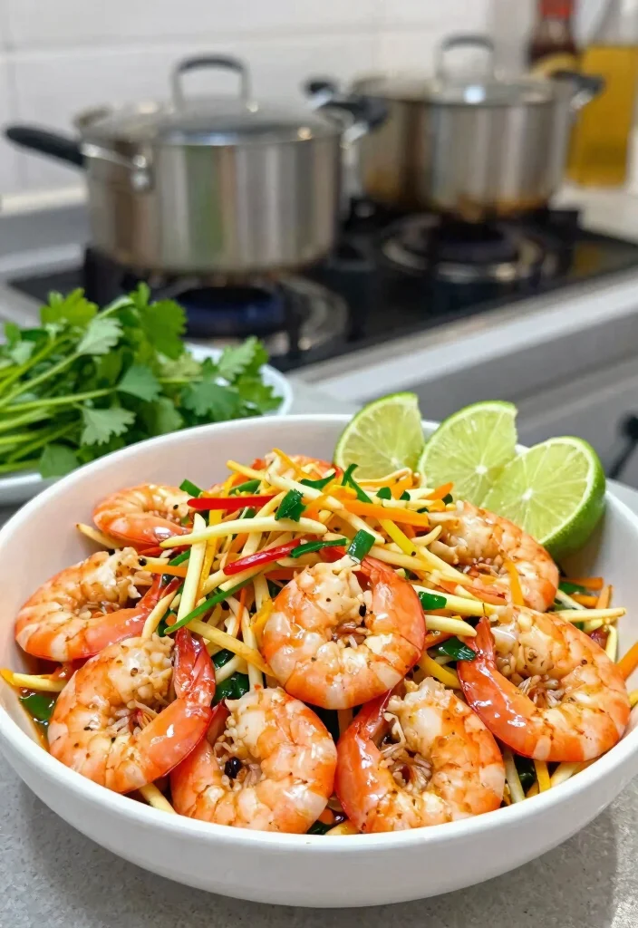 16 Stir Fry Recipes Using Coleslaw Mix For Fast Dinners - 3. Spicy Shrimp and Coleslaw Stir Fry 1