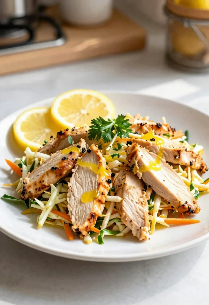 16 Stir Fry Recipes Using Coleslaw Mix For Fast Dinners - 8. Lemon Garlic Chicken Coleslaw Stir Fry 1