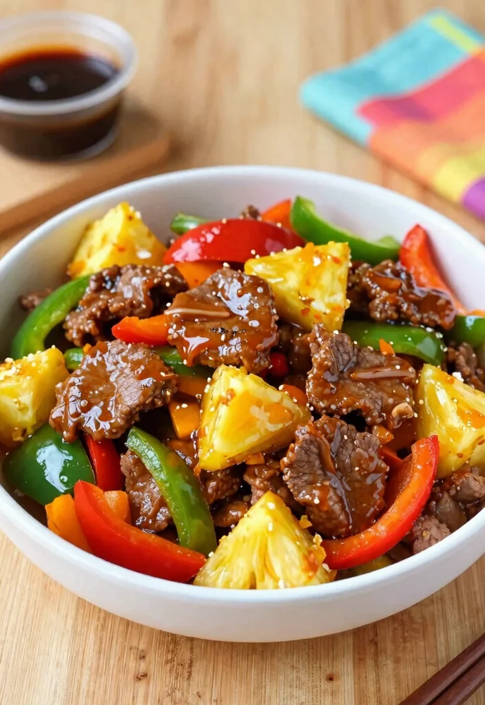16 Top Round Stir Fry Recipes Using Affordable Beef - 7. Sweet and Sour Beef Stir Fry 1