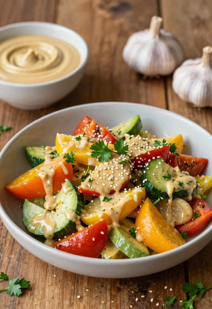 16 Vegan Stir Fry Sauce Recipes Full Of Flavor - 4. Garlic Tahini Sauce 1