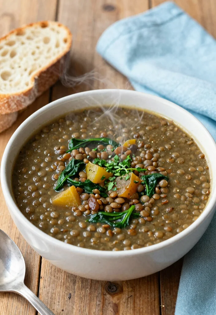 16 Work Lunch Meal Prep Recipes for Busy Professionals - 12. Lentil Soup with Spinach 1