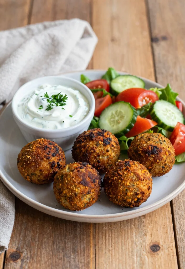 16 Work Lunch Meal Prep Recipes for Busy Professionals - 14. Baked Falafel with Tzatziki Sauce 1