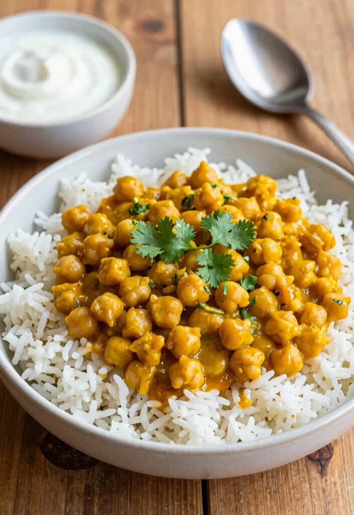 16 Work Lunch Meal Prep Recipes for Busy Professionals - 15. Curried Chickpeas with Rice 1