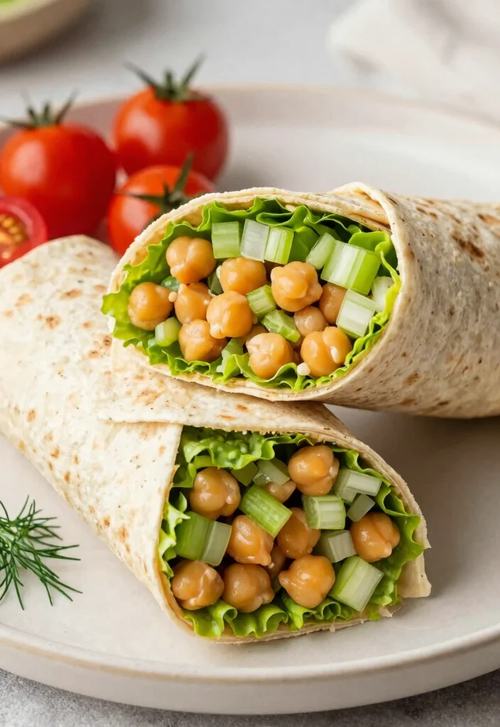 16 Work Lunch Meal Prep Recipes for Busy Professionals - 2. Chickpea Salad Wraps 1
