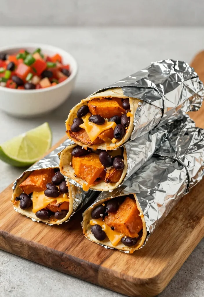 16 Work Lunch Meal Prep Recipes for Busy Professionals - 5. Sweet Potato and Black Bean Burritos 1