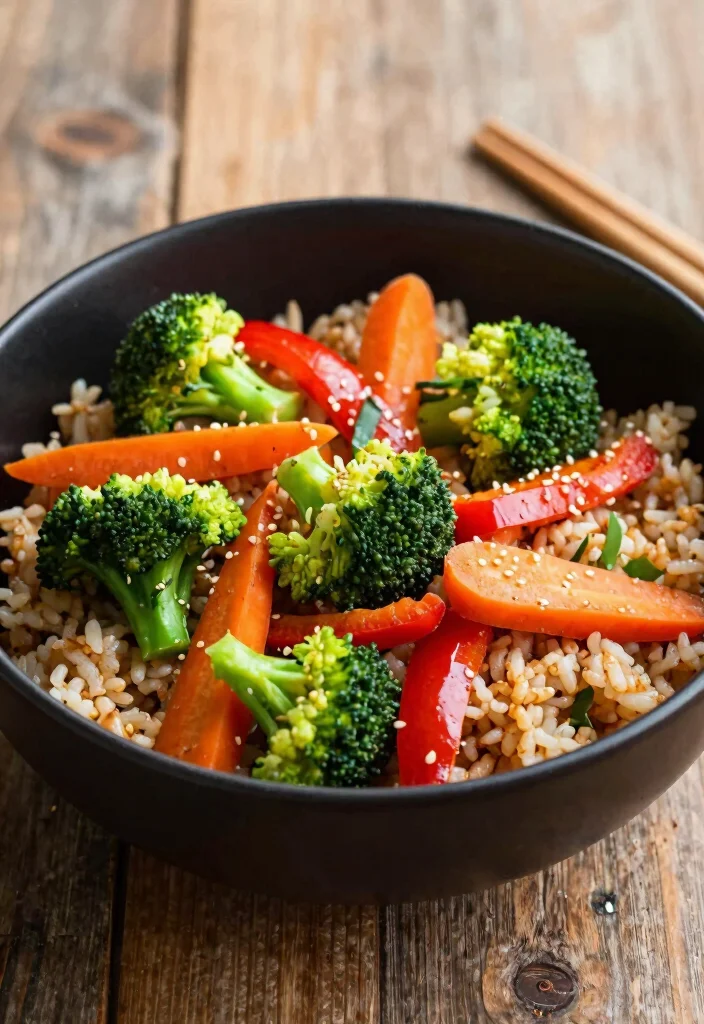 16 Work Lunch Meal Prep Recipes for Busy Professionals - 9. Vegetable Stir-Fry with Brown Rice 1