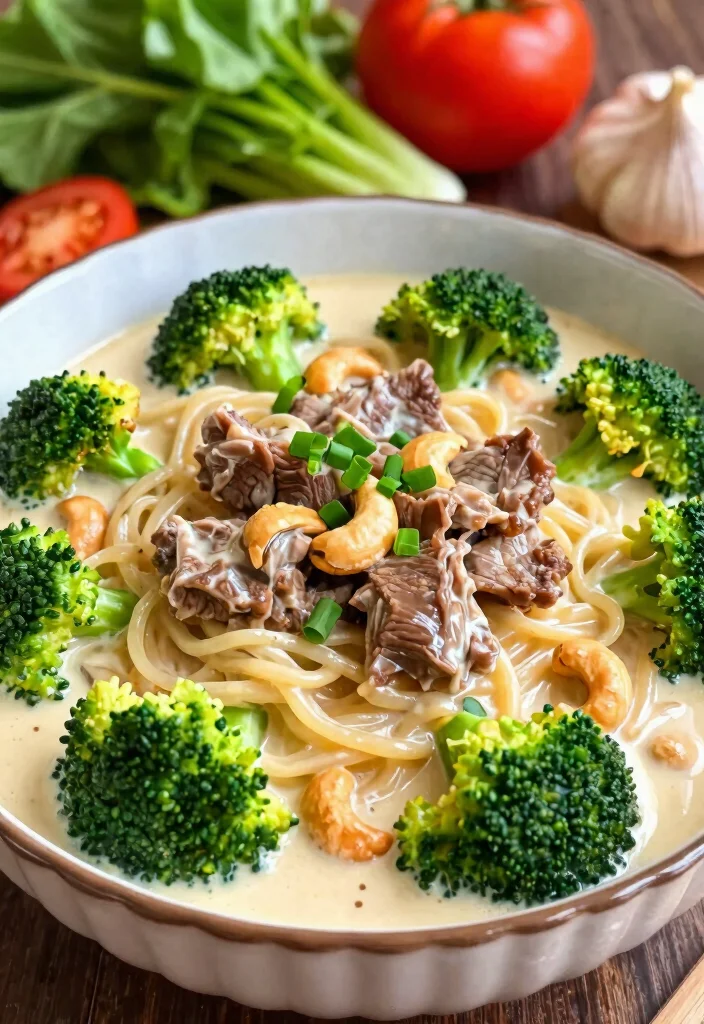 17 Beef And Broccoli Ramen Stir Fry Recipes - 16. Beef and Broccoli Ramen Stir Fry with Cashew Cream 1