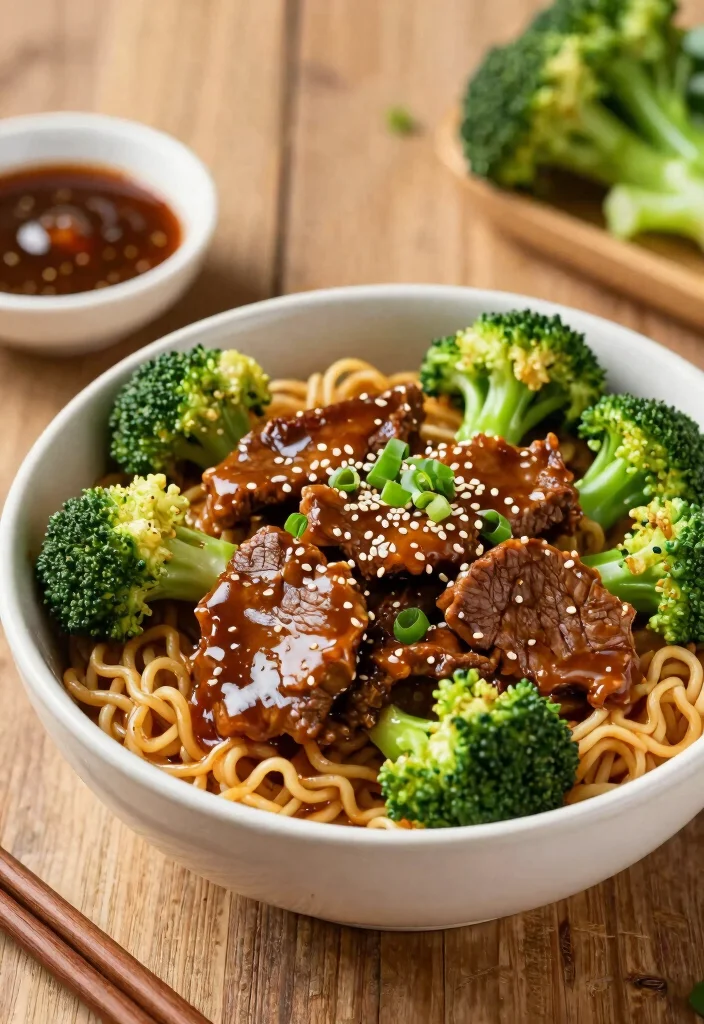 17 Beef And Broccoli Ramen Stir Fry Recipes - 3. Teriyaki Beef and Broccoli Ramen 1