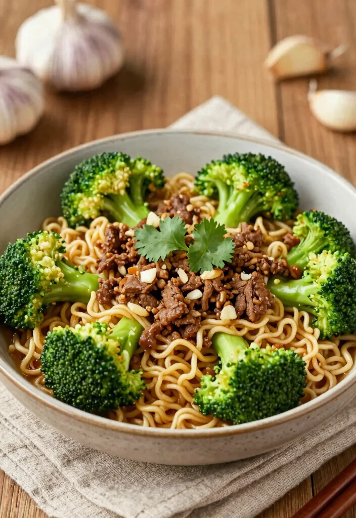 17 Beef And Broccoli Ramen Stir Fry Recipes - 4. Garlic Soy Beef and Broccoli Ramen 1