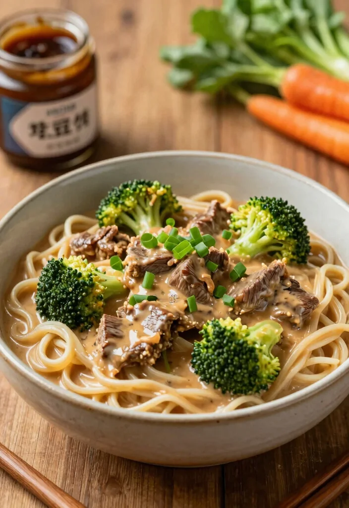 17 Beef And Broccoli Stir Fry With Noodles Recipes - 10. Beef and Broccoli Stir Fry with Miso Sauce 1