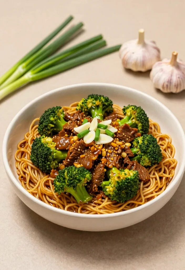 17 Beef And Broccoli Stir Fry With Noodles Recipes - 17. Beef and Broccoli Stir Fry with Garlic Sauce 1