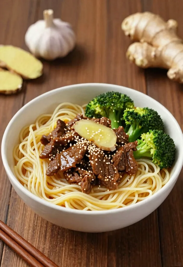 17 Beef And Broccoli Stir Fry With Noodles Recipes - 7. Sesame Ginger Beef and Broccoli with Egg Noodles 1