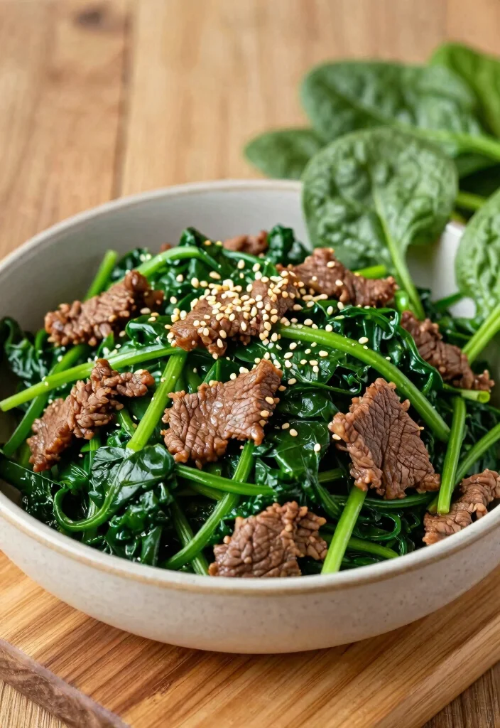 17 Beef And Cabbage Stir Fry Recipes Low Carb Friendly - 13. Beef and Cabbage Stir Fry with Spinach 1