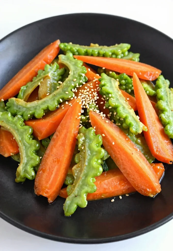 17 Bitter Melon Stir Fry Recipes With Classic Asian Flavors - 12. Bitter Melon and Carrot Stir Fry 1