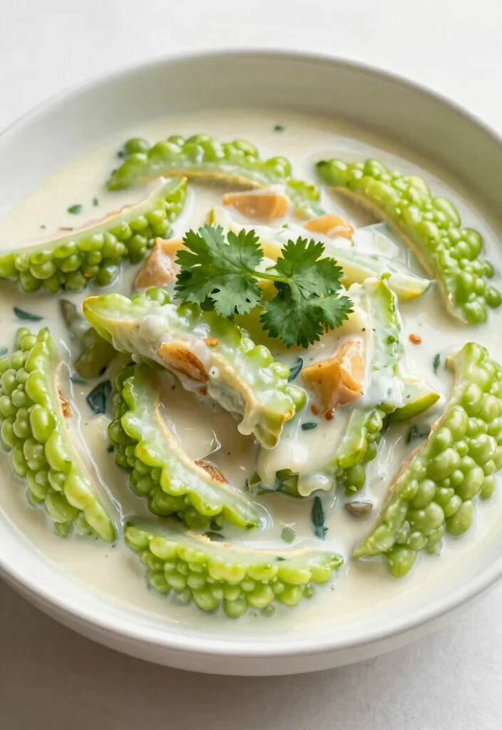 17 Bitter Melon Stir Fry Recipes With Classic Asian Flavors - 15. Bitter Melon and Coconut Milk Stir Fry 1