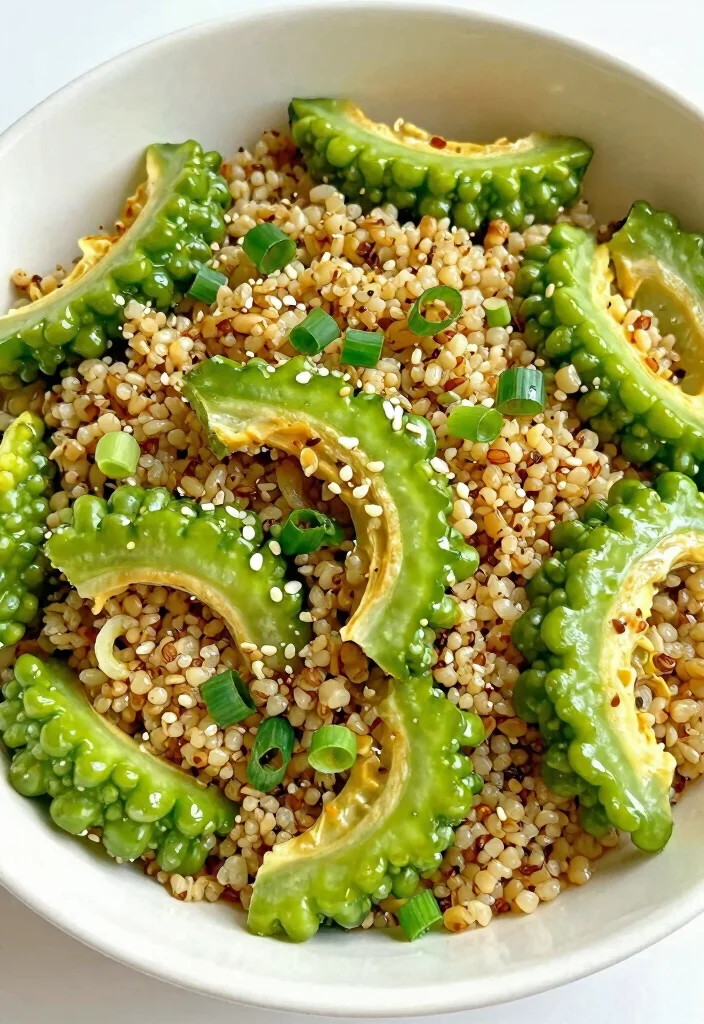 17 Bitter Melon Stir Fry Recipes With Classic Asian Flavors - 17. Bitter Melon and Quinoa Stir Fry 1