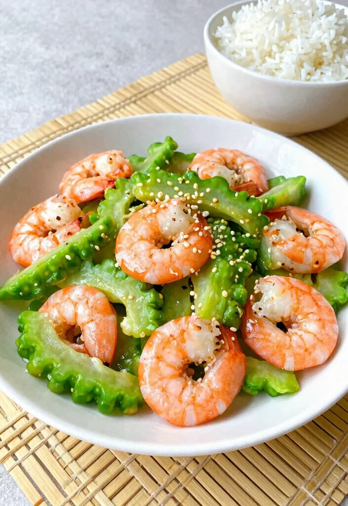 17 Bitter Melon Stir Fry Recipes With Classic Asian Flavors - 4. Bitter Melon and Shrimp Stir Fry 1