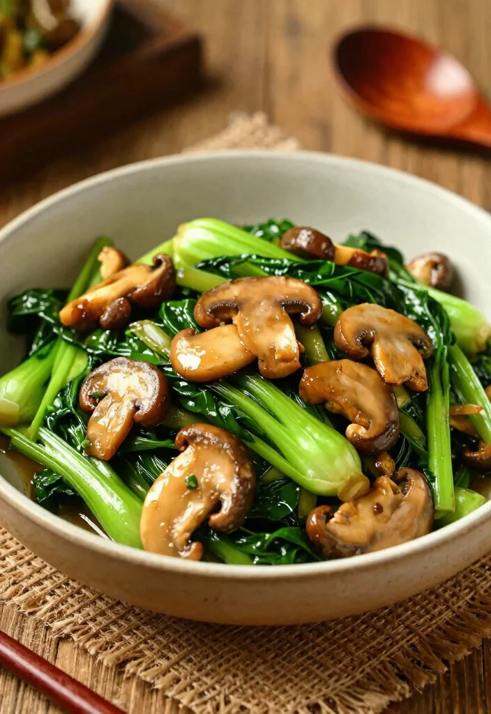 17 Bok Choy Stir Fry Recipes Simple And Quick - 11. Bok Choy and Mushroom Stir Fry 1