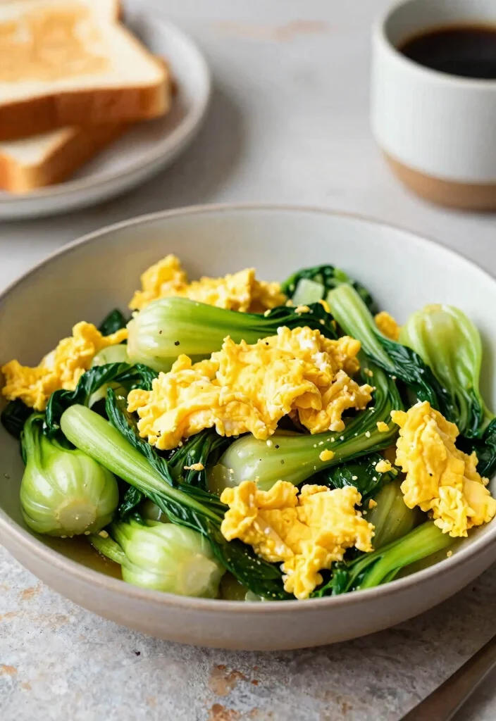 17 Bok Choy Stir Fry Recipes Simple And Quick - 13. Bok Choy and Egg Stir Fry 1